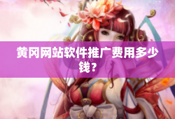 黄冈网站软件推广费用多少钱？