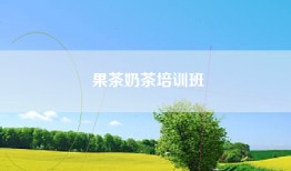 果茶奶茶培训班