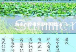 解密百度排名规则及算法